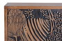GINER Y COLOMER Aparador de Madera de Acacia Color Natural con Detalles Negros y Patas de Metal 190 cm